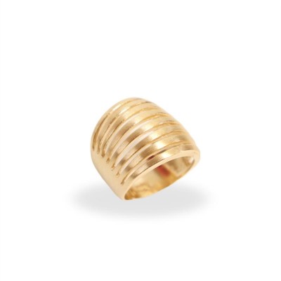 Anel 8 Fios Banhado Em Ouro 18k<br><span style='color:#fff;'>Joias</span>