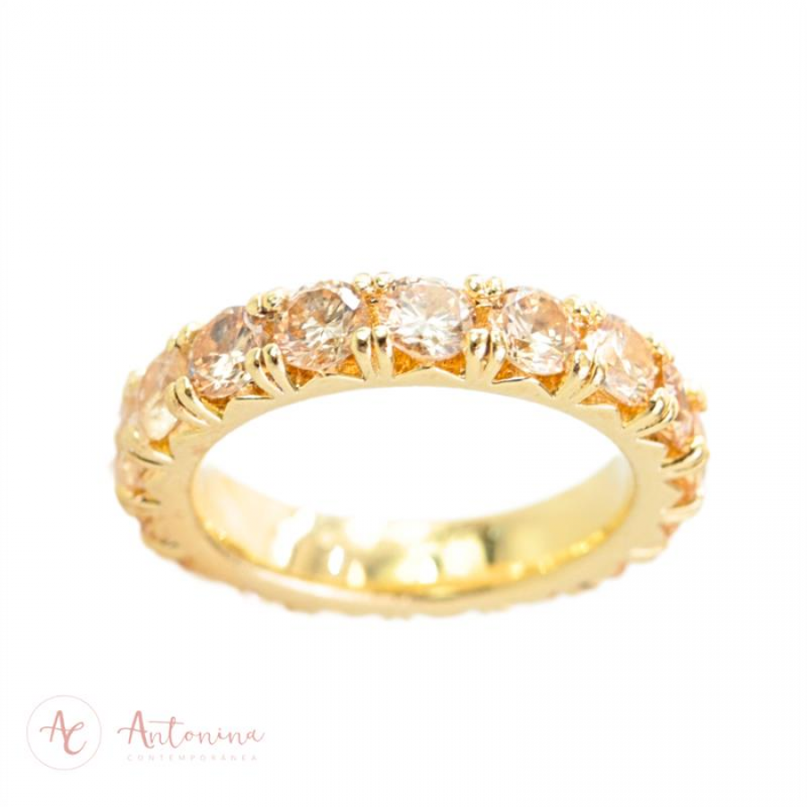 Aliança Glow Bride Banhado Em Ouro 18k