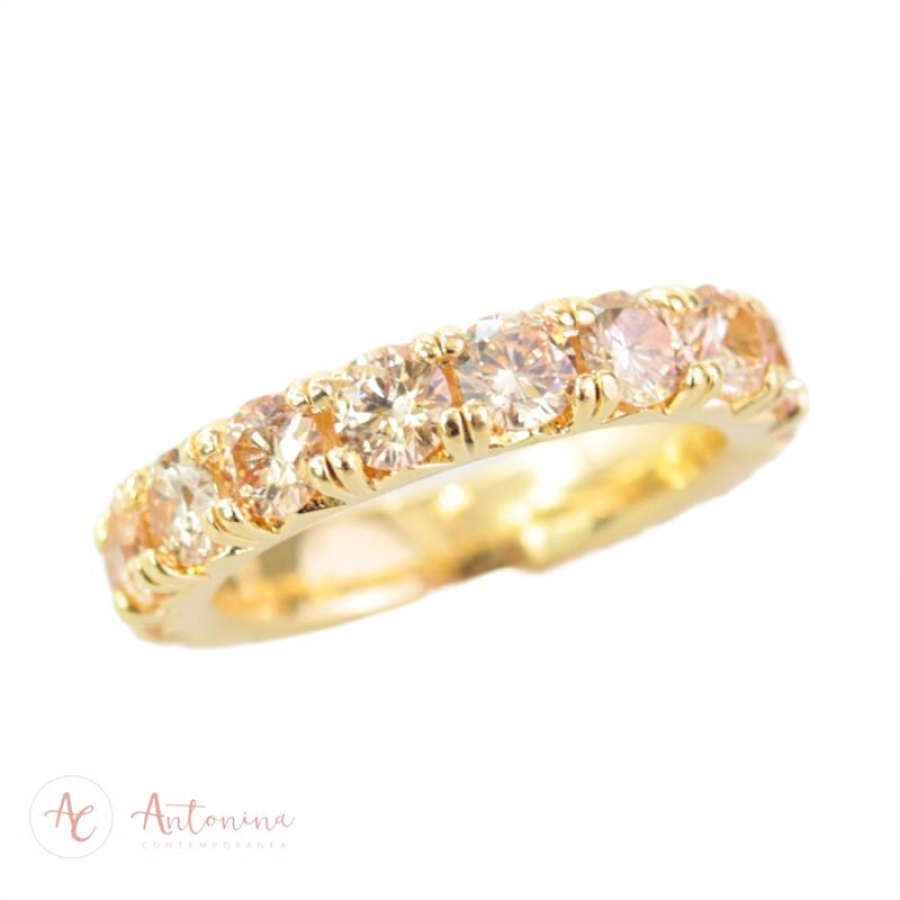 Aliança Glow Bride Banhado Em Ouro 18k