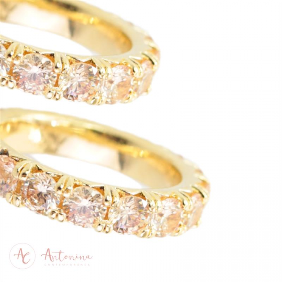 Aliança Glow Bride Banhado Em Ouro 18k