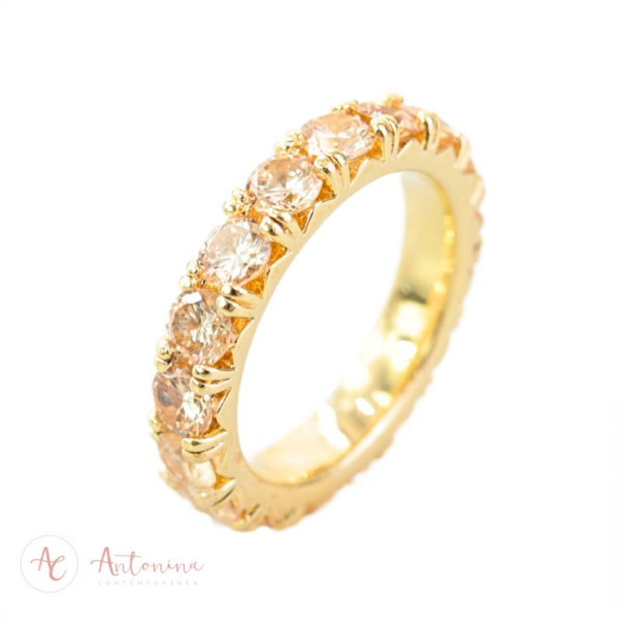 Aliança Glow Bride Banhado Em Ouro 18k