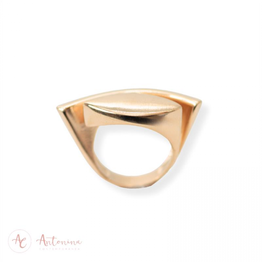 Anel Hórus Banhado Em Ouro 18k