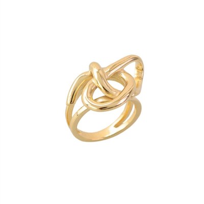 Anel Enlace Banhado Em Ouro 18k <br><span style='color:#fff;'>Joias</span>