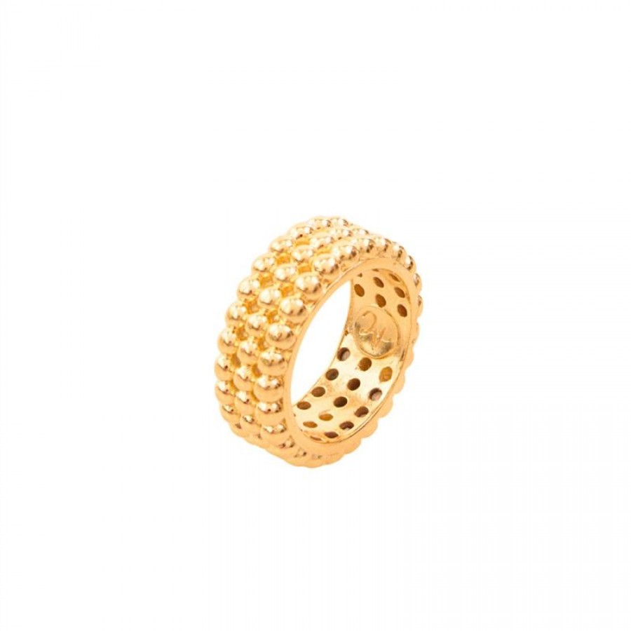 Aliança Poá Banhado Em Ouro 18k