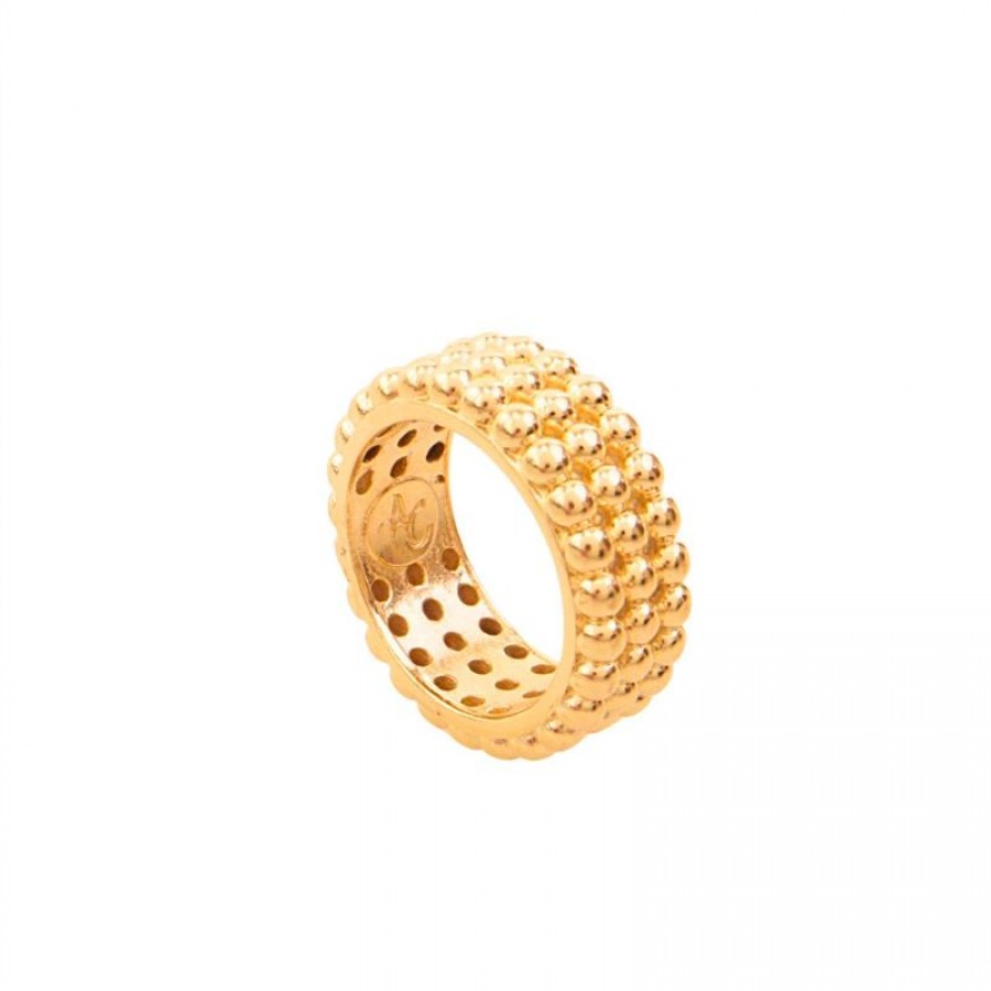 Aliança Poá Banhado Em Ouro 18k