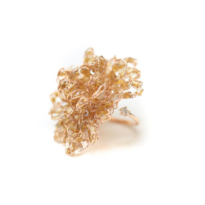 Anel Cravo Maxi Ouro Brulée<br><span style='color:#fff;'>Joias</span>