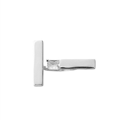 Anel Palito Minimalista Com Cristal Banhado Em Prata 