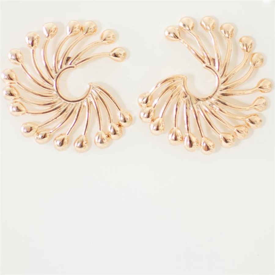 Brinco Espiral Banhado Em Ouro 18k