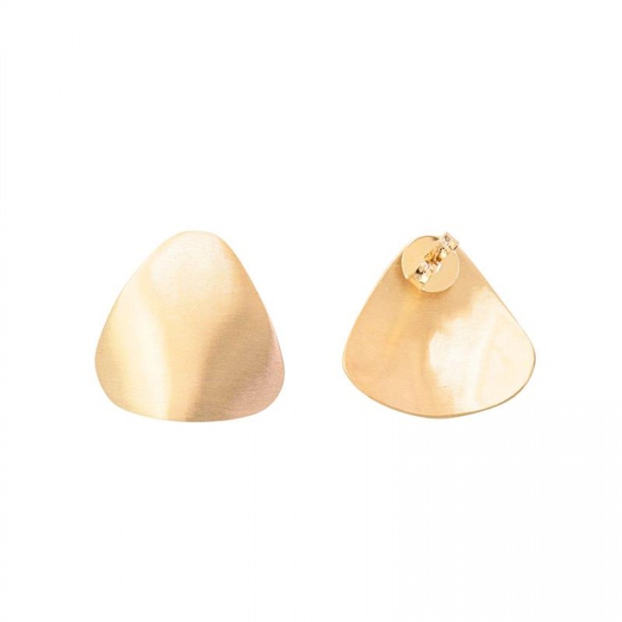 Brinco Pino Fosco G Banhado Em Ouro 18k