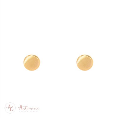 Brinco Círculo Fosco P  Banhado Em Ouro 18k<br><span style='color:#fff;'>Joias</span>