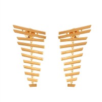Brinco Lira Banhado Em Ouro 18k