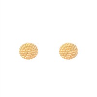 Brinco Poá Redondo  Banhado Em Ouro 18k