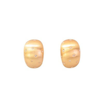 Brinco Bombê Cravejado Banhado Em Ouro 18k <br><span style='color:#fff;'>Joias</span>
