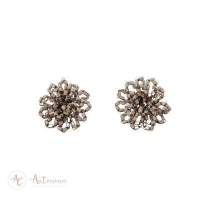 Brinco Cravo Crochê Camurça M <br><span style='color:#fff;'>Joias</span>