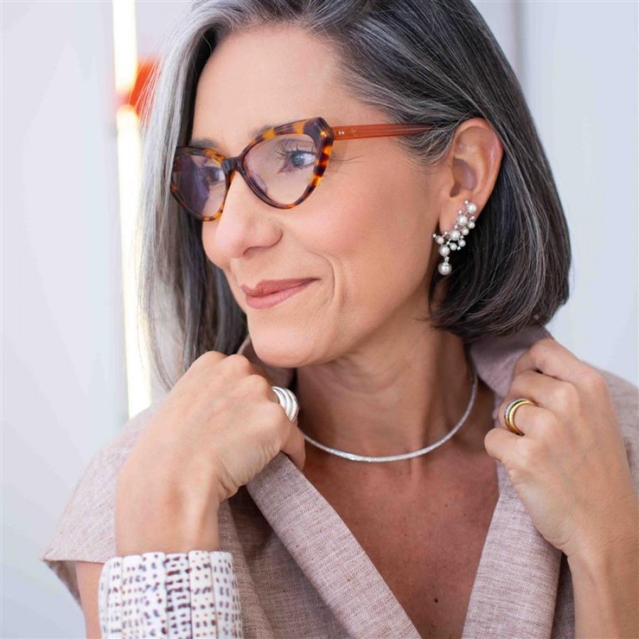 Brinco Ear Cuff Pérola Banhado Em Ródio