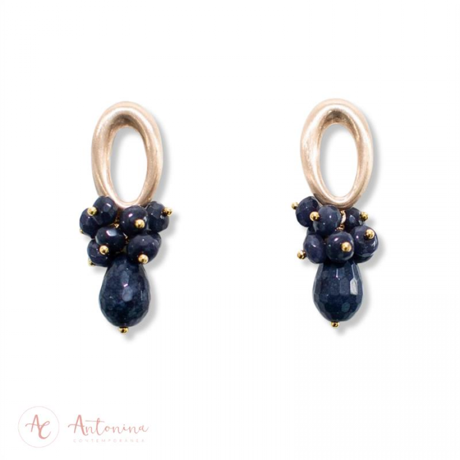 Brinco Cacho Jade Safira  