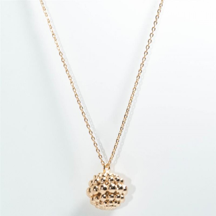 Colar Pingente De Bolinhas P Banhado Em Ouro 18k