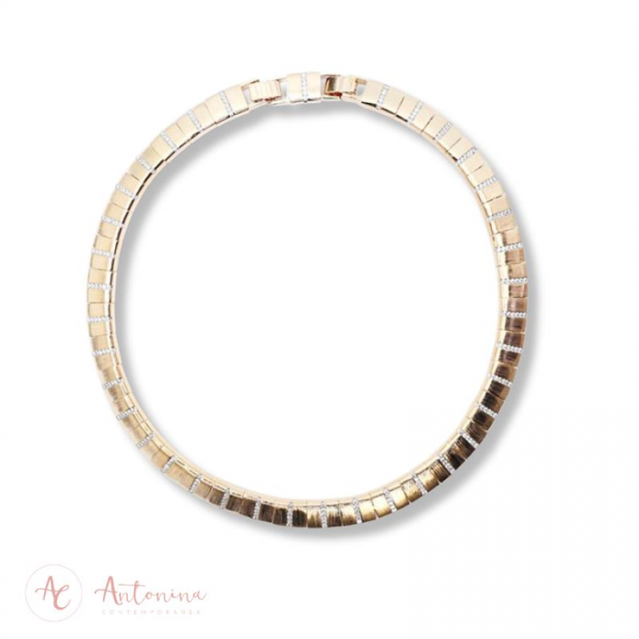 Colar Outshine Banhado Em Ouro 18k