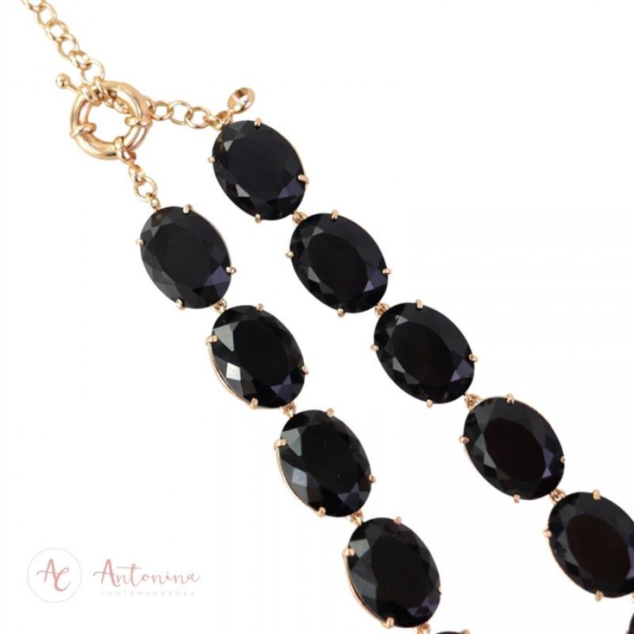 Colar Maxi Riviera Oval Ônix 