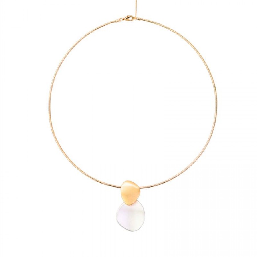 Choker Duo Orgânica Mix Banhado Em Ouro 18k