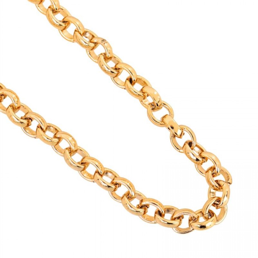 Choker Elo Português Banhado Em Ouro 18k