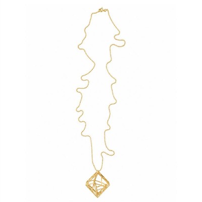 Colar Louvre Banhado Em Ouro 18k <br><span style='color:#fff;'>Joias</span>