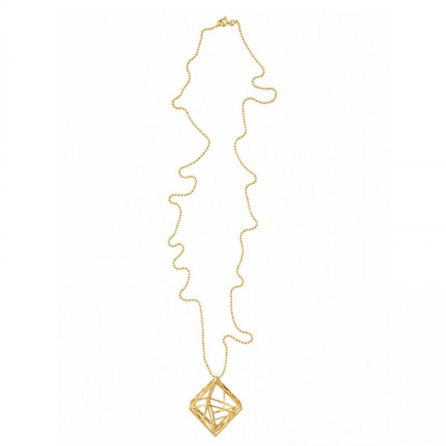 Colar Louvre Banhado Em Ouro 18k 