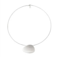Choker Orgânica Slim Banhado Em Ródio