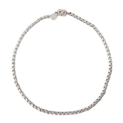 Choker Elos Minimalista Com Fecho Imã Banhado Em Ródio