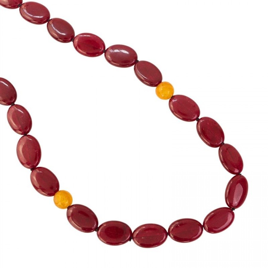 Colar Curto Jade Rubi Com Jade Mostarda