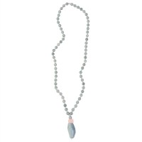 Colar Longo Angelita Com  Pingente Trolita Orgânico 