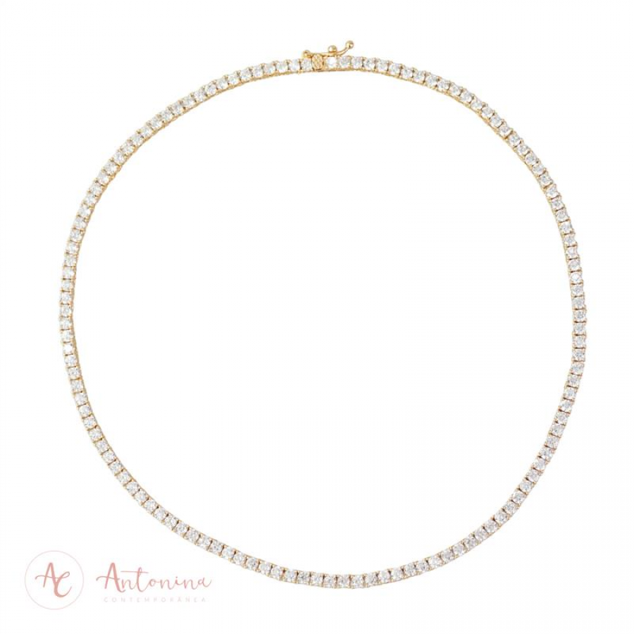 Colar Riviera Glow  Banhado Em Ouro 18k