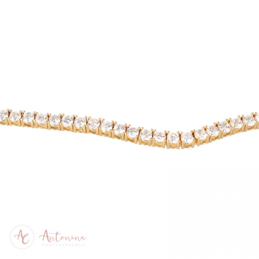 Colar Riviera Glow  Banhado Em Ouro 18k