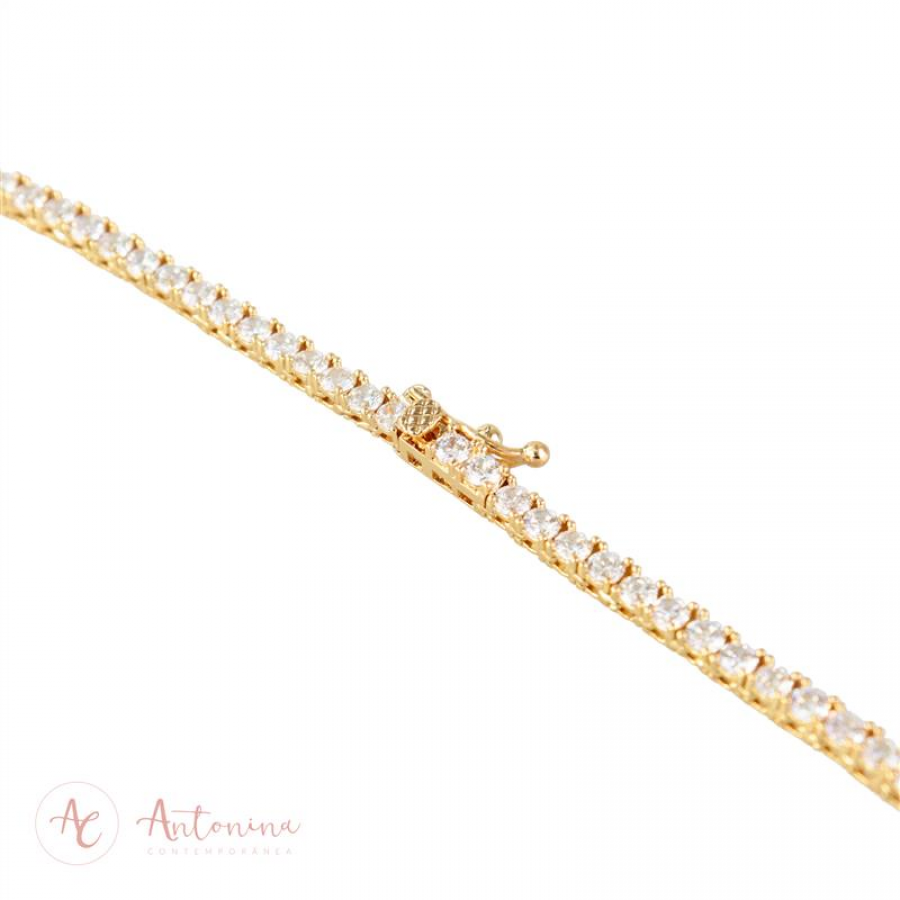 Colar Riviera Glow  Banhado Em Ouro 18k