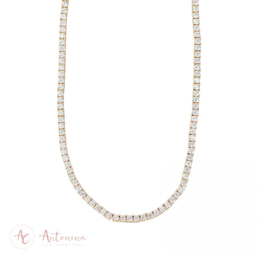 Colar Riviera Glow  Banhado Em Ouro 18k