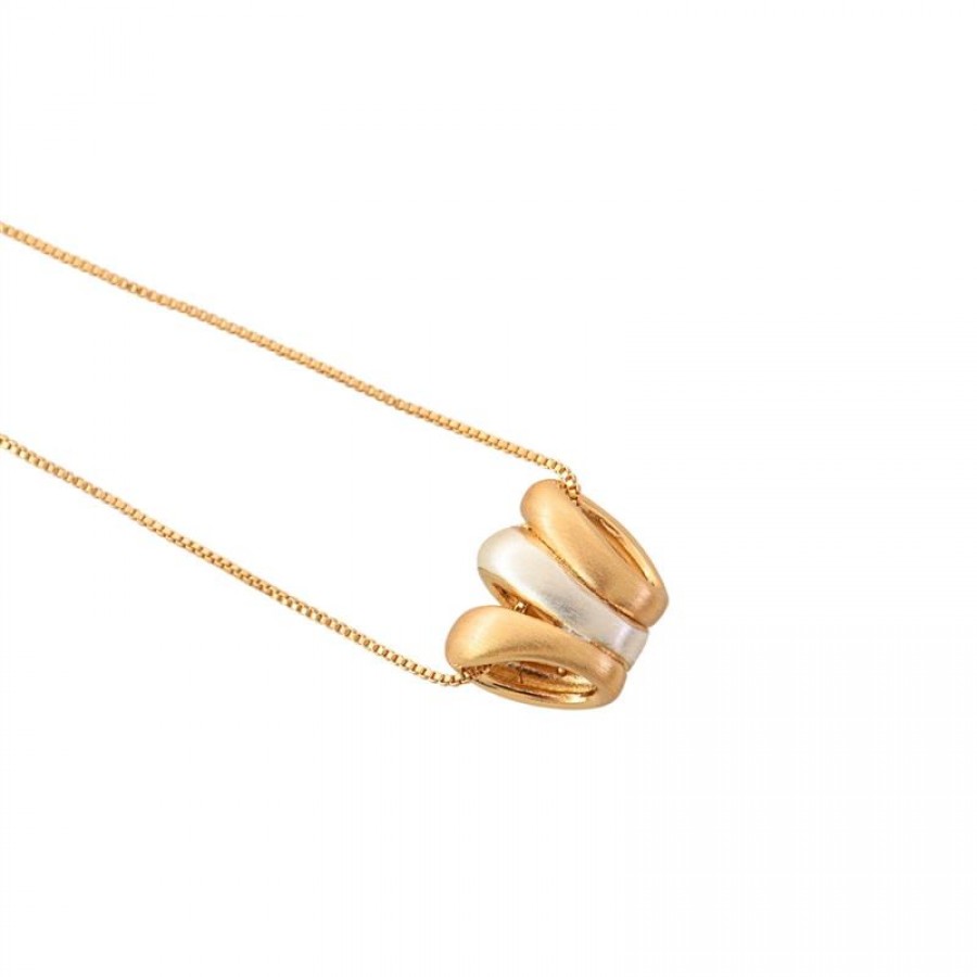 Colar Pingente Três Vias Mix Banhado Em Ouro 18k