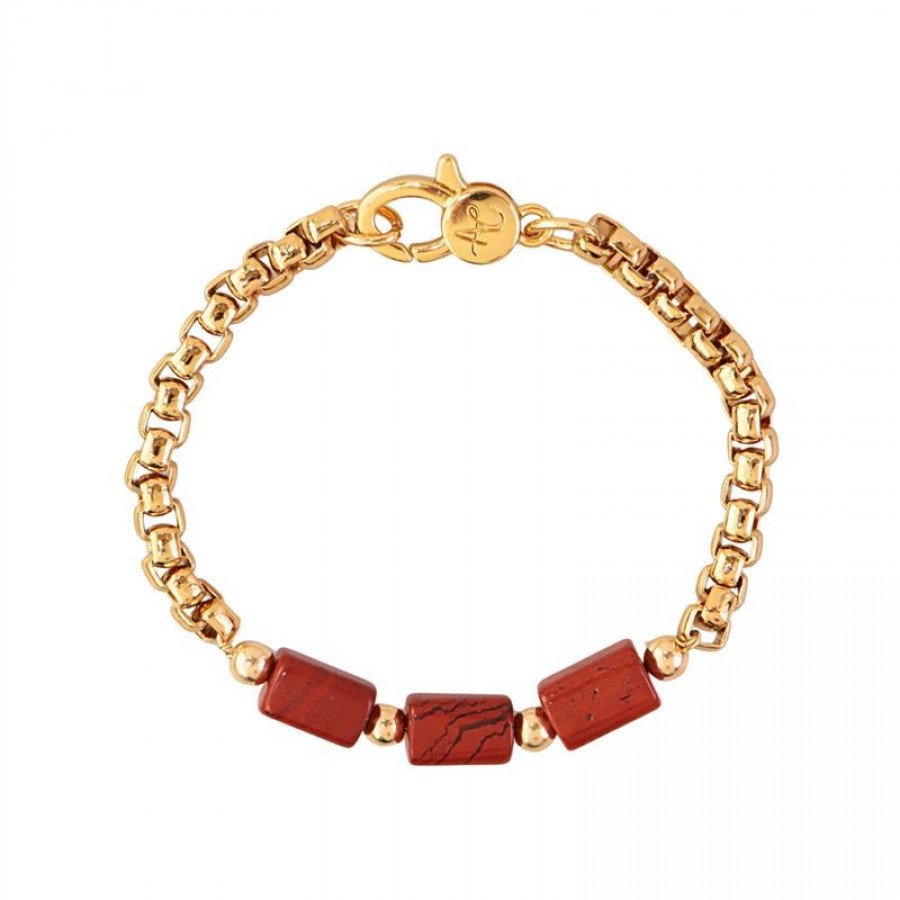 Pulseira Presente Jaspe Vermelho Dia Do Cliente 