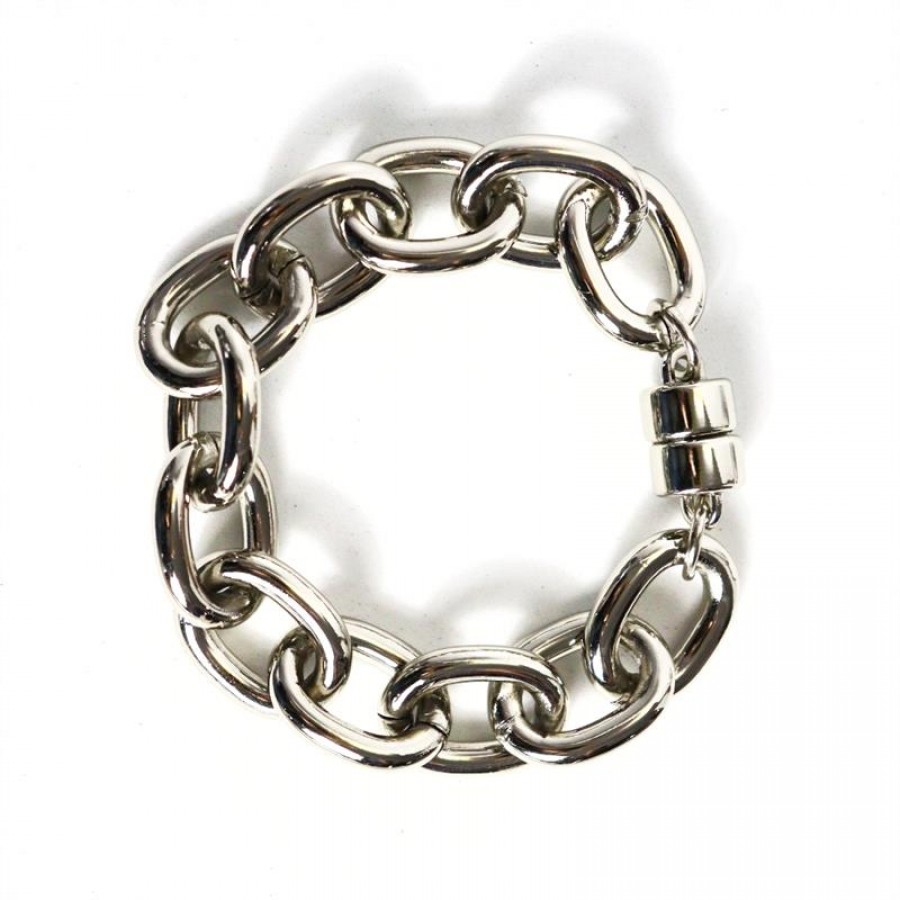 Pulseira Elos P Com Imã Banhado Em Ródio