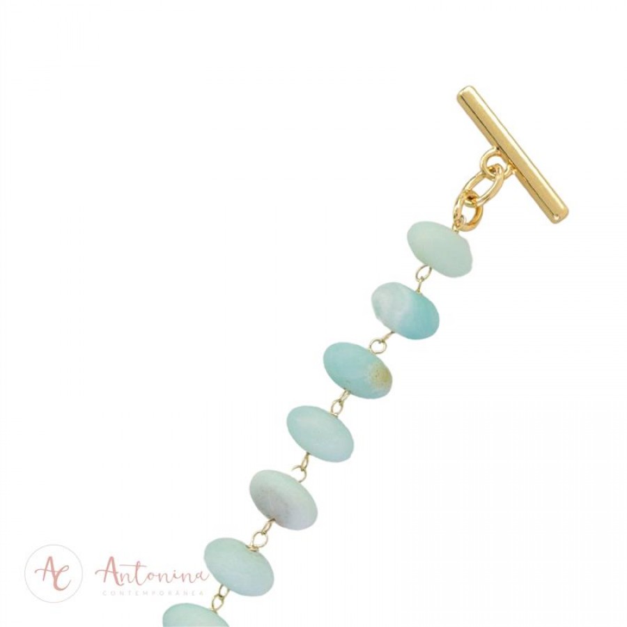 Pulseira Amazonita Com Pingente Pimenta 