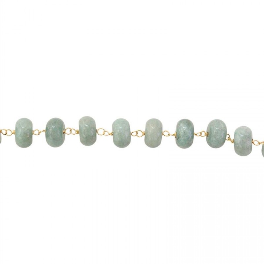 Pulseira Jade Cinza Com Pingente Flor De Liz