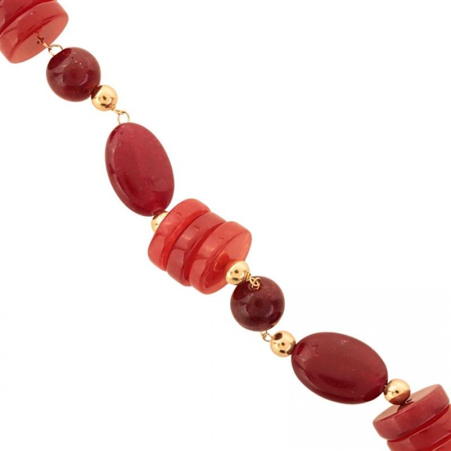 Pulseira Mix Jade Rubi Com Fecho T 