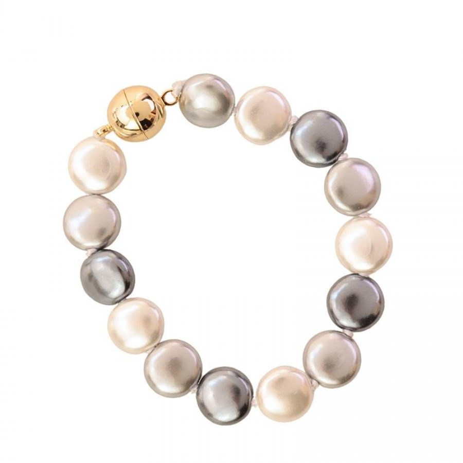 Pulseira De Pérolas Contemporânea Com Fecho Imã