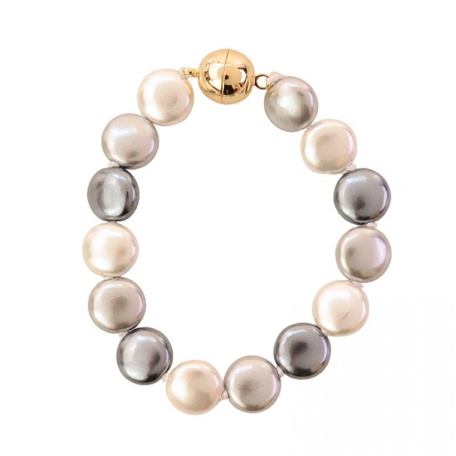 Pulseira De Pérolas Contemporânea Com Fecho Imã