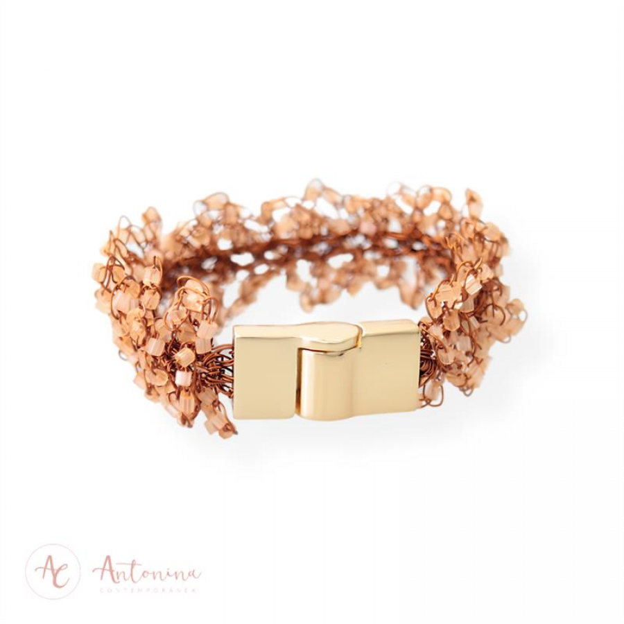 Pulseira Cravo Crochê Papaya 
