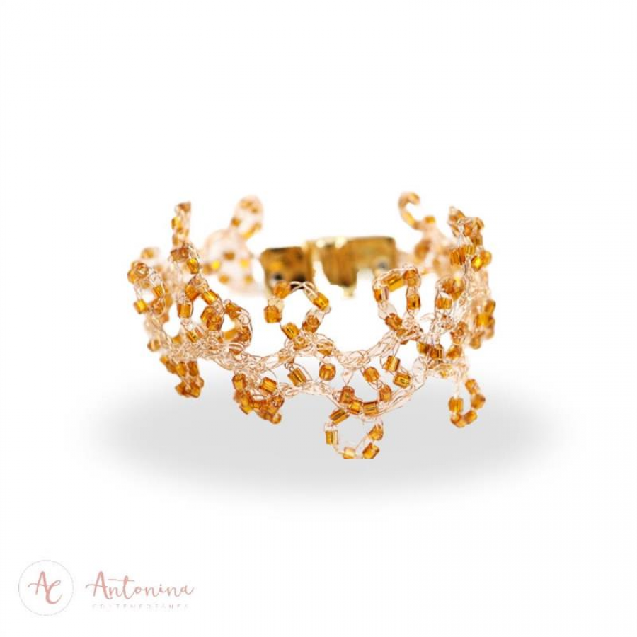 Pulseira Marina Slim Ouro Imperial Banhado Em Ouro 18k
