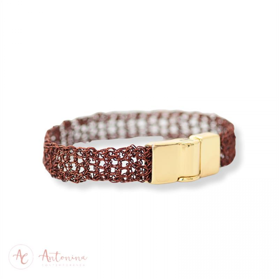 Pulseira Entrelaço De Crochê Slim Furrugem