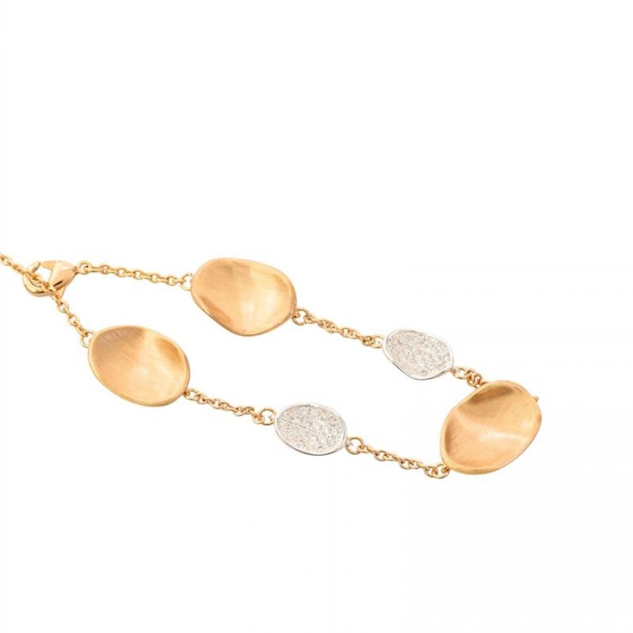 Pulseira Orgânica Com Zircônia Banhado Em Ouro 18k