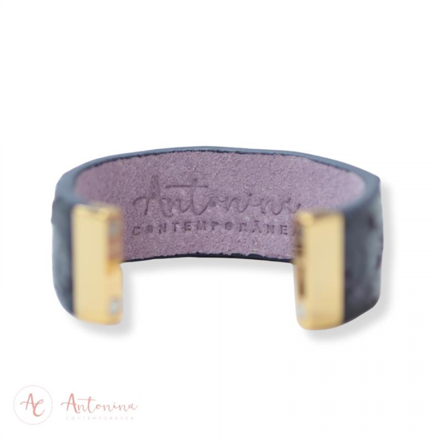 Pulseira De Pirarucu Violeta