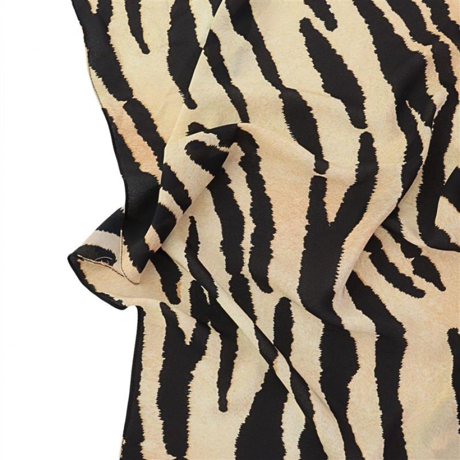 Lenço Seda Pura M Animal Print