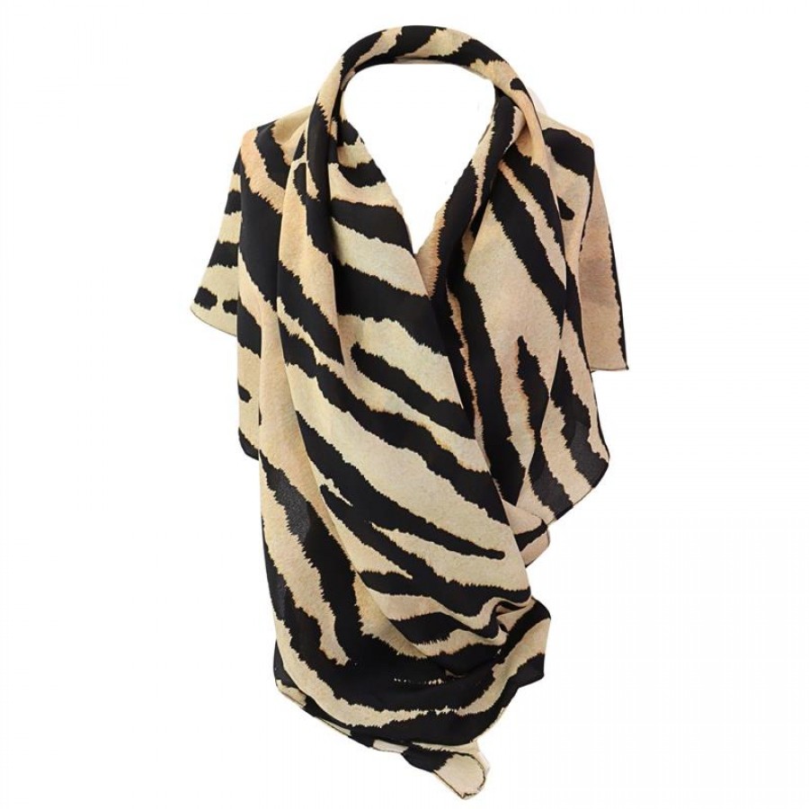 Lenço Seda Pura G Animal Print